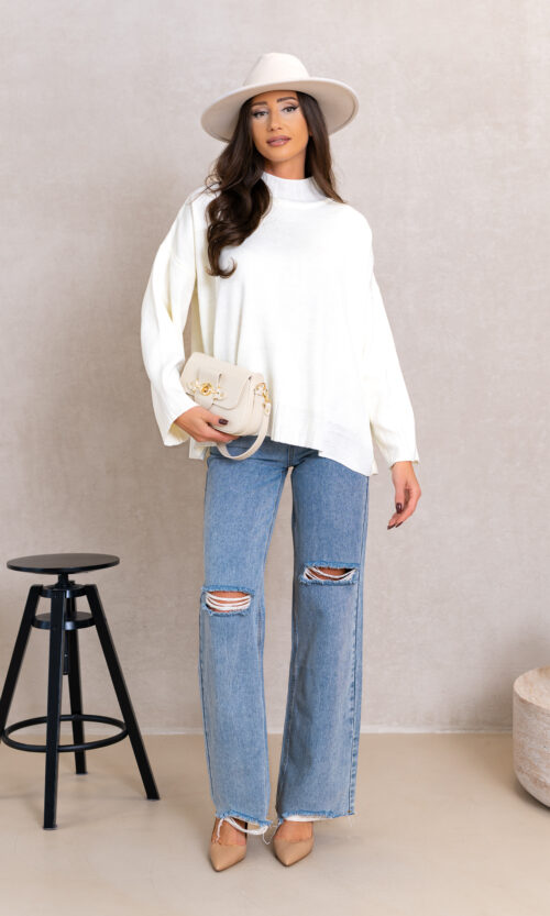 Sweter Sybillss - Biały, S/M