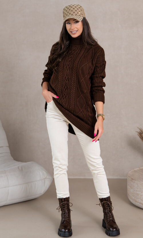 Sweter Mariis - Gorzka czekolada