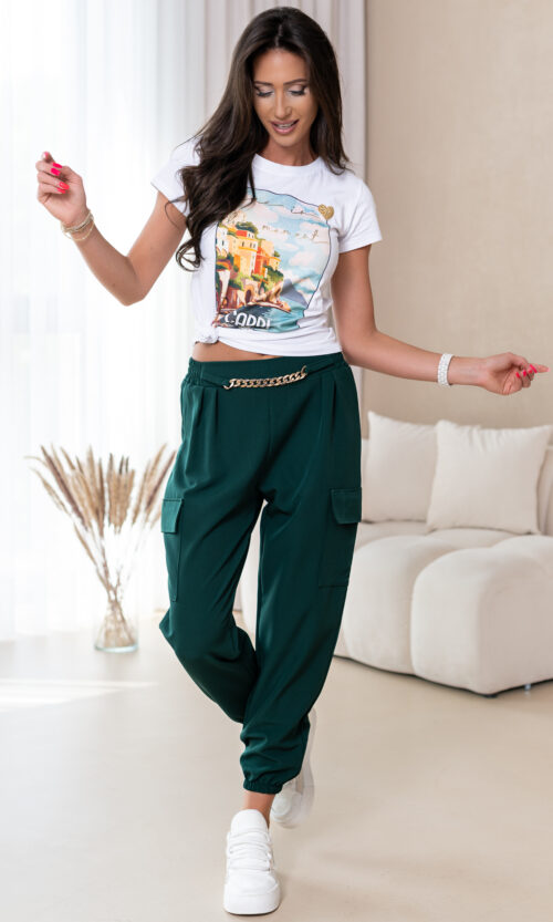 Spodnie Nicoletta - Khaki, XS/S