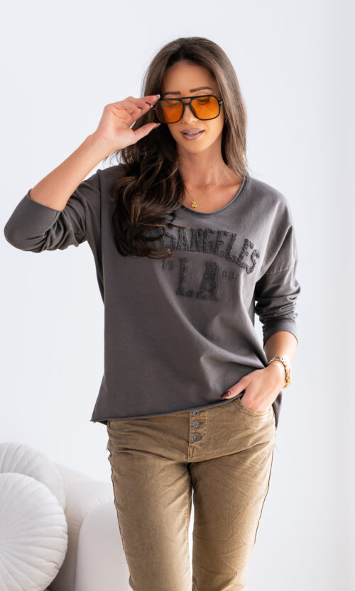 Bluza/Bluzka Fiory - Gorzka czekolada, S/M