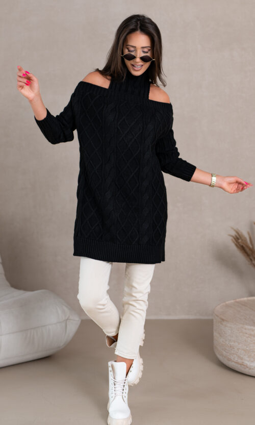 Sweter /Tunika Toana - Czarny, S/M