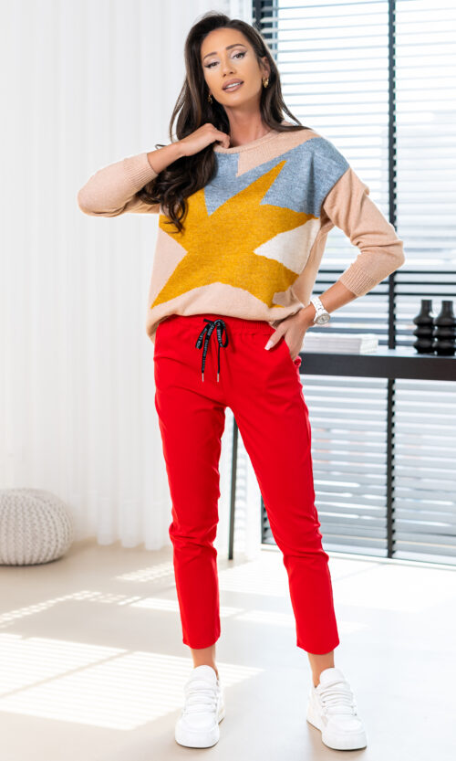 Spodnie Rock II - Czerwony, M