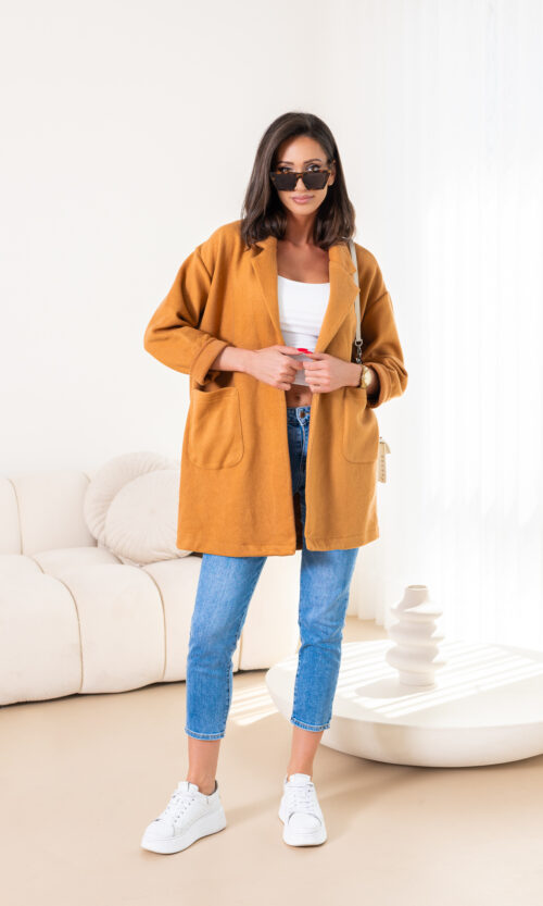 Płaszcz Evitta - Karmel, XL/XXL