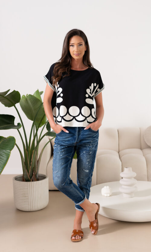 Bluzka Silvana II - XS/S, Czarny