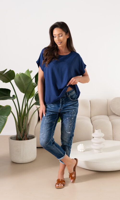 Bluzka DOLCEVITA - S/M, Granatowy