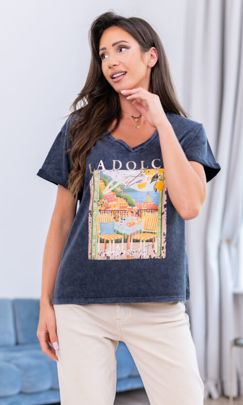 T-shirt Dolce - L/XL, Grafit