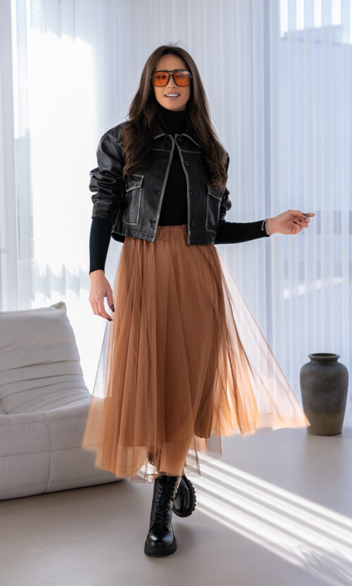 Spódnica Berreni - XS/S, Ciepły Karmel