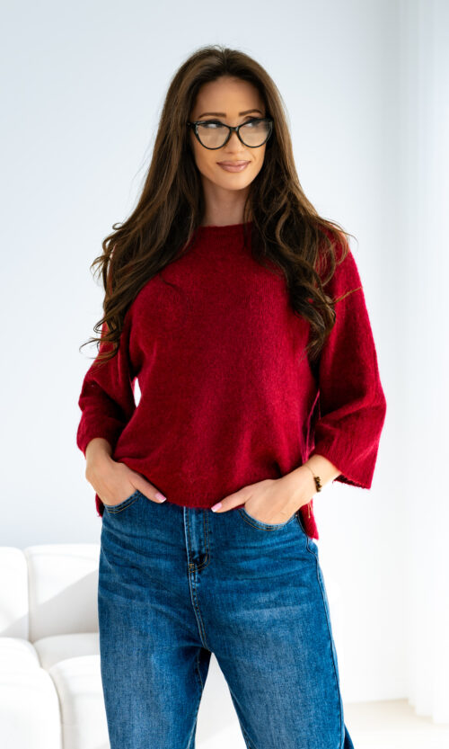 Sweter Georgina - L/XL, Bordowy