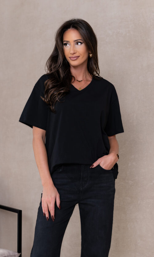 T-shirt BIBI - XS/S, Czarny