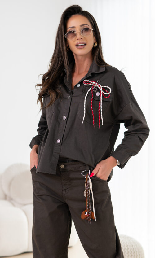 Koszula Balerii - S/M, Gorzka czekolada