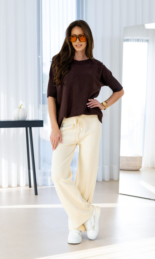 Spodnie SABINDI - XS/S, Śmietanka