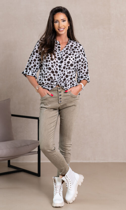 Spodnie Deryl II - Beżowy, XS