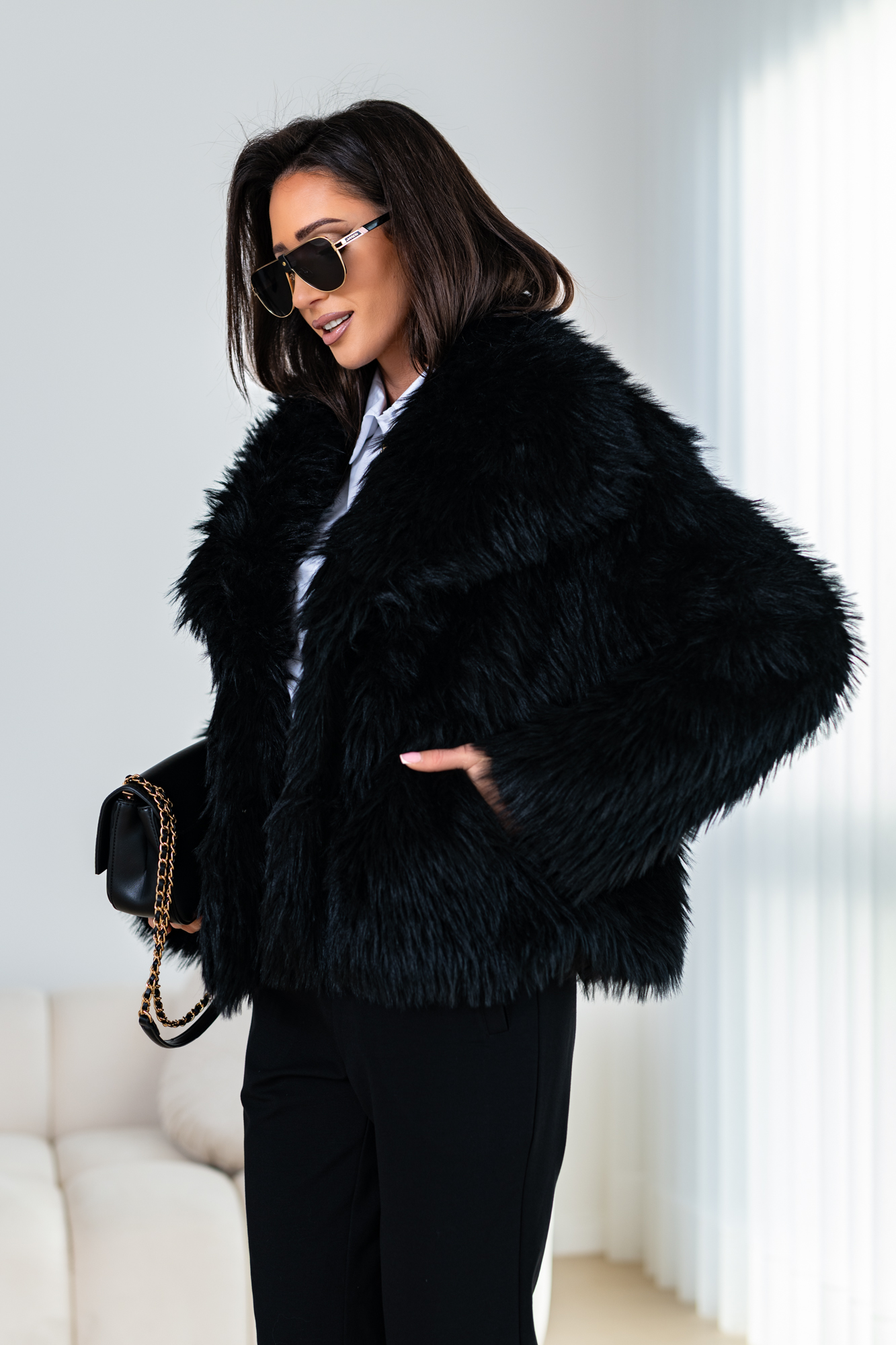 NOWOŚĆ Kurtka ze sztucznego futerka Astro Muse - obrazek 7