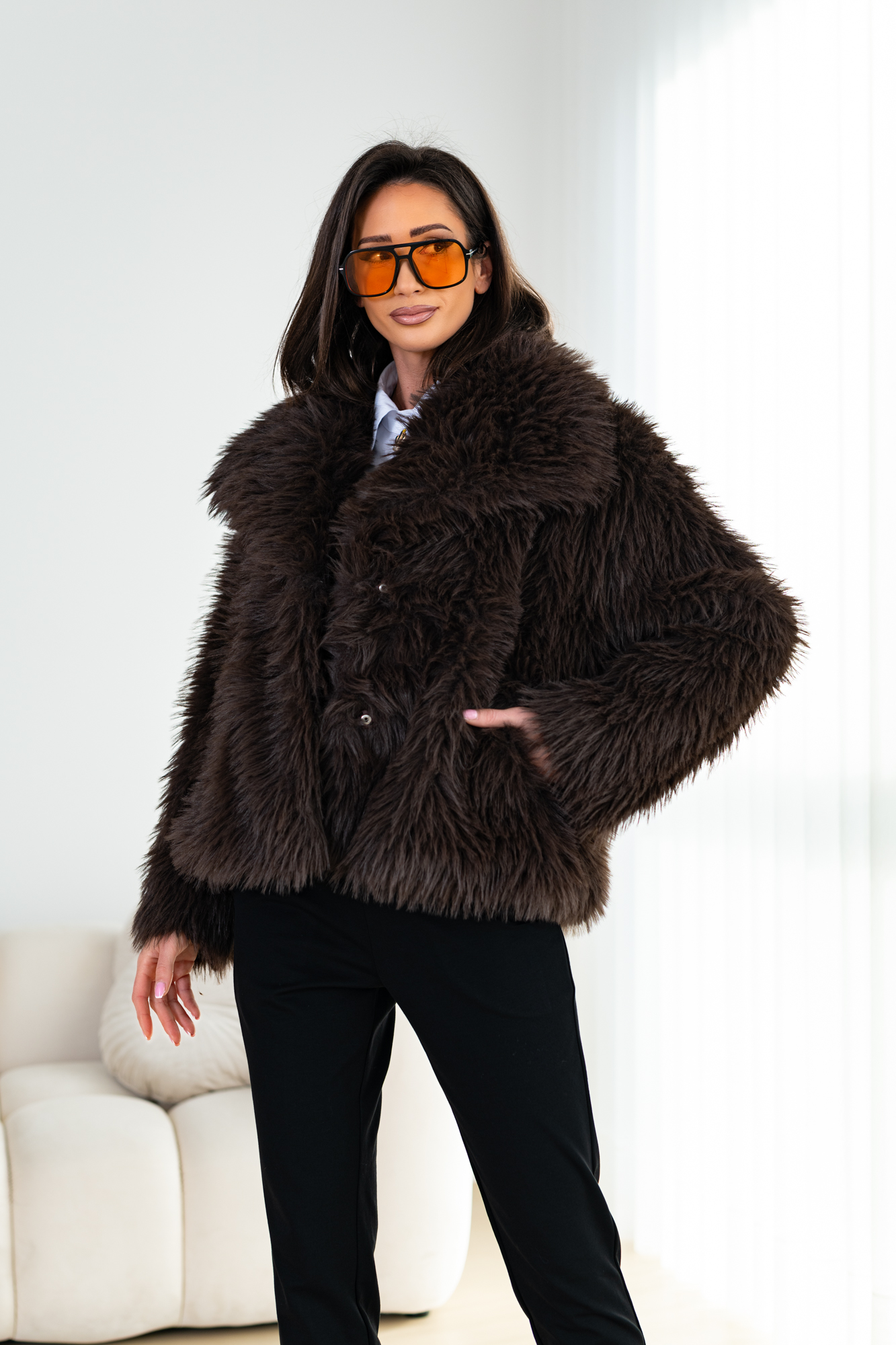 NOWOŚĆ Kurtka ze sztucznego futerka Astro Muse - obrazek 4