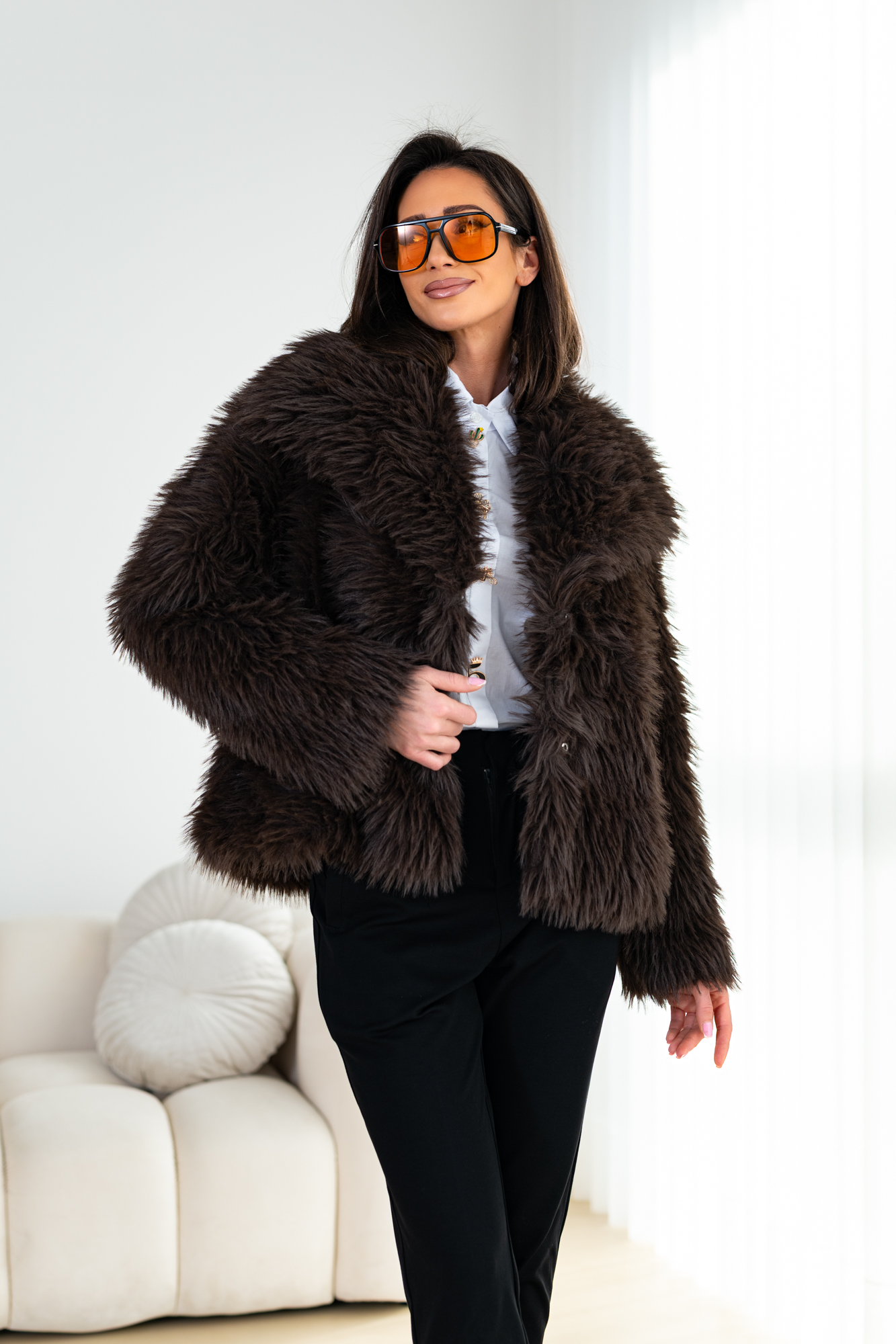 NOWOŚĆ Kurtka ze sztucznego futerka Astro Muse - obrazek 3