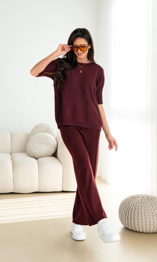 Spodnie SABINDI - XS/S, Bordowy