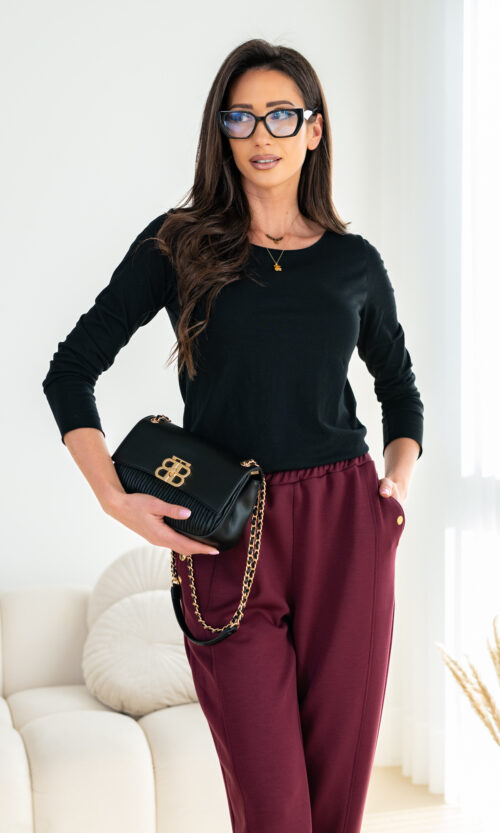 Bluzka typu basic DIDI - Czarny, XS/S