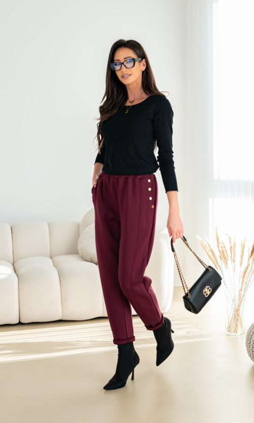 Spodnie Balleri - S/M, Bordowy