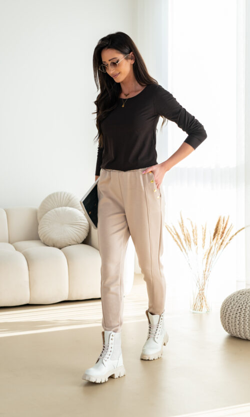 Bluzka typu basic DIDI - Czekoladowy, XS/S