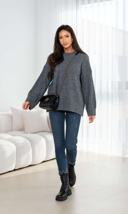 Sweter Aszli - Ciemny Szary, S/M