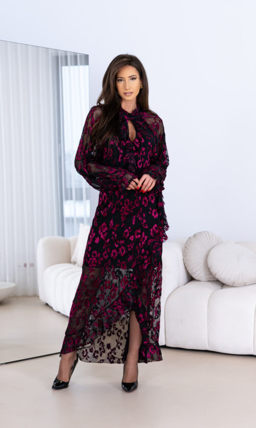 Suknia Meline Velvet Bloom
