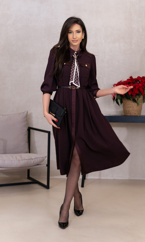 Sukienka Koszulowa Marabella - Czekoladowy, 36