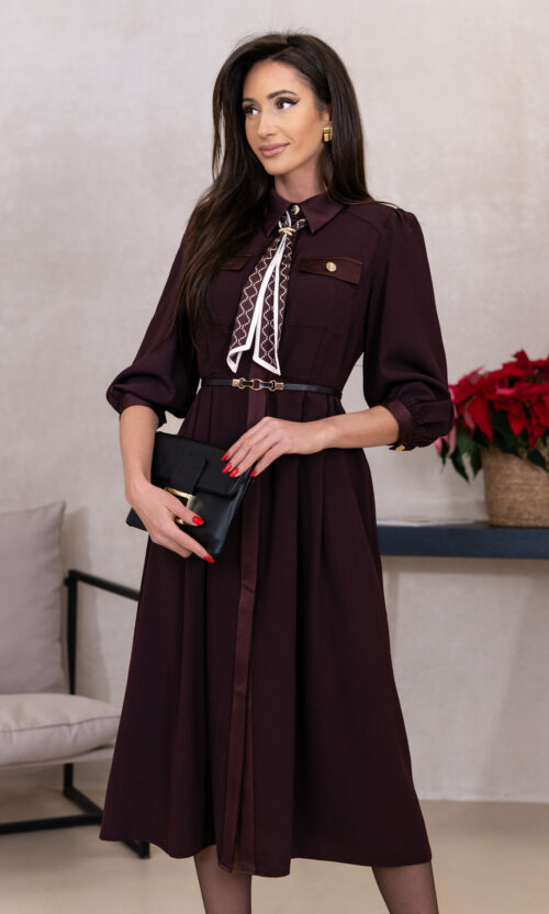 Sukienka Koszulowa Marabella - Czekoladowy, 44