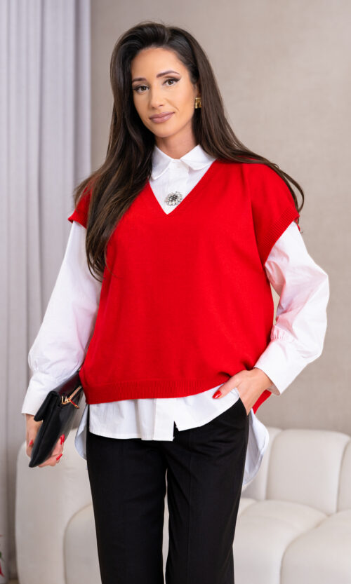 Kamizelka - bezrękawnik Offi II - Czerwony, XS/M