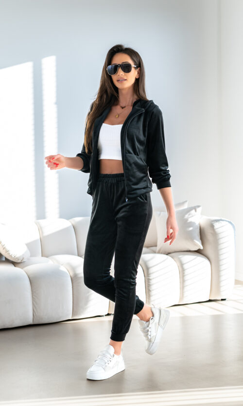 Komplet Dresowy Velvet Street - Czarny, 36