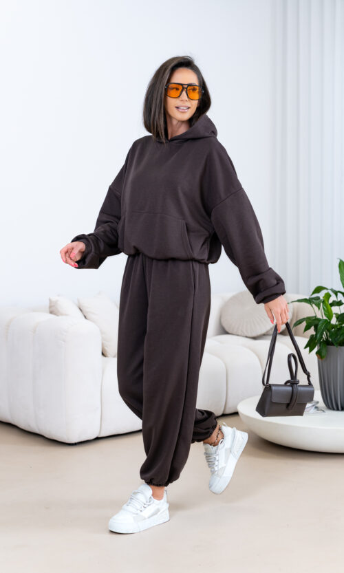 Viralowy komplet JA-MODA New - XL/XXL, Gorzka czekolada