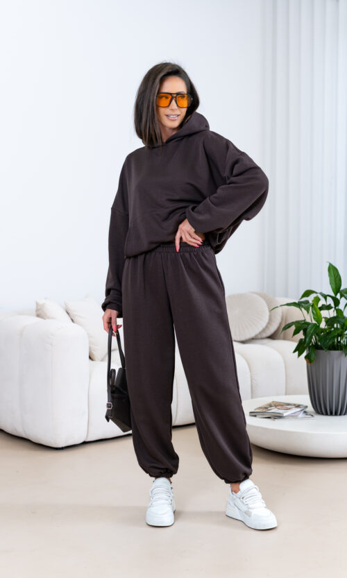 Viralowy komplet Kate - XS/S, Gorzka czekolada