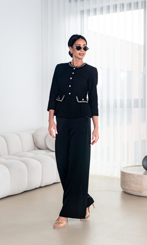 Garnitur Black Royal Tweed II - Czarny, 38