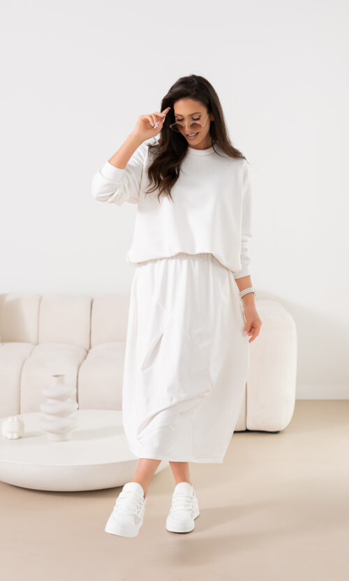 Spódnica BIBI new colors - XS/S, Śmietankowy