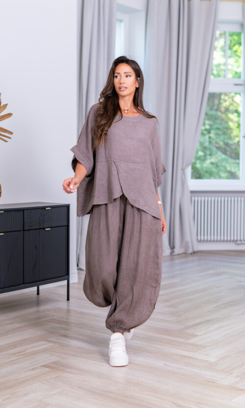 Spodnie OLIWIERA - L/XL, Fango (odcień brazu)