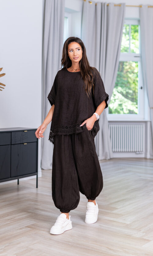 Spodnie OLIWIERA - L/XL, Gorzka czekolada