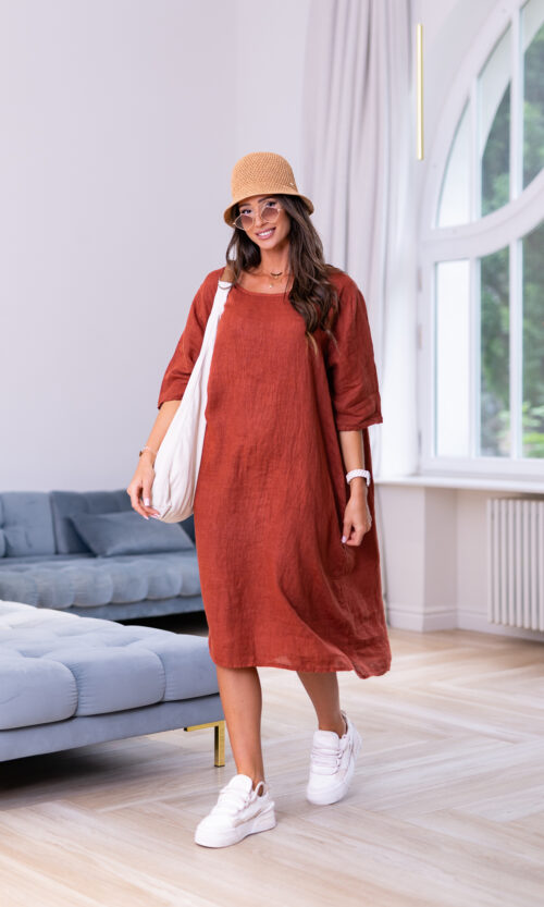 Sukienna Parliya - L/XL, Ceglany