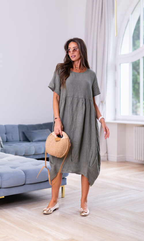 Sukienna Lulu - L/XL, Khaki