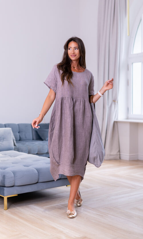 Sukienna Lulu - L/XL, Fango (odcień brazu)