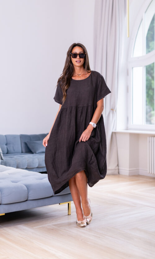Sukienna Lulu - L/XL, Czekoladowy